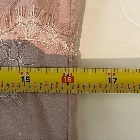 Hayley Paige Occasions Dusty Rose Evening Party Event Maxi Dress NWT Size 12 - Picture 13 of 14